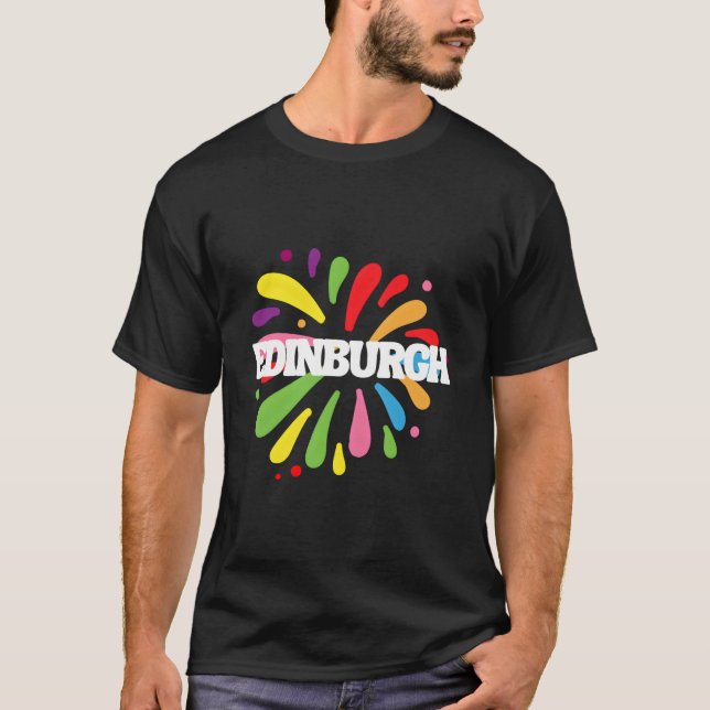 T-shirt Festival Coloré d'Édimbourg Écosse (Devant)