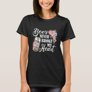 T-shirt Festival de bière Beer Never Broke My Heart pour a