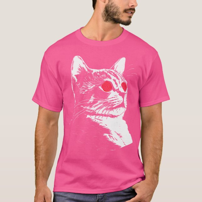 T-shirt Festival de Chat Rave Edm Illusion Trippy Kitty Ps (Devant)