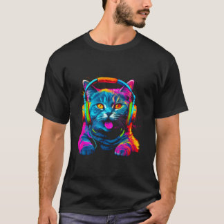 T-shirt Festival de DJ Chat British Shorthair