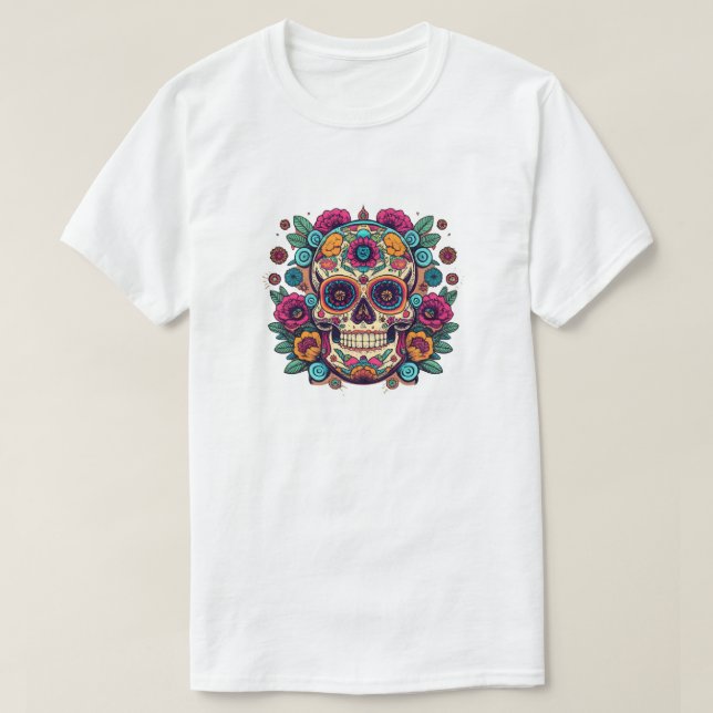 T-shirt Festival de musique mexicaine du crâne à sucre (Design devant)