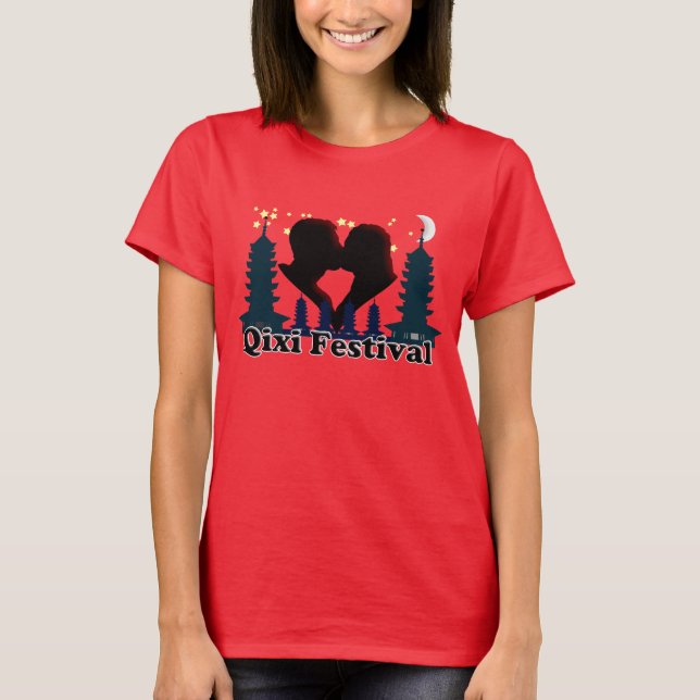 T-shirt Festival de Qixi - Saint-Valentin chinois (Devant)