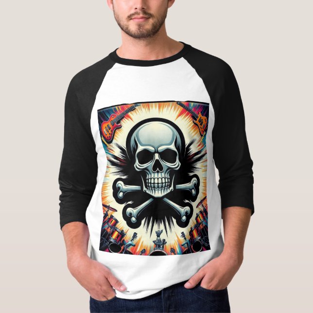 T-shirt Festival de Rock & Roll Skull (Devant)