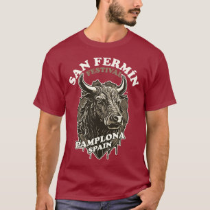 T-shirt Festival de San Fermin - Course Des Taureaux