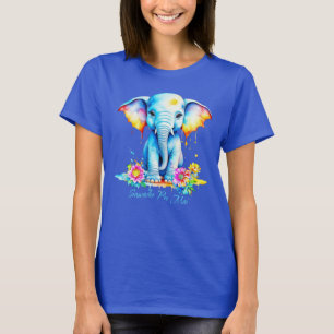 T-shirt Festival Elephant Songkran Aquarelle