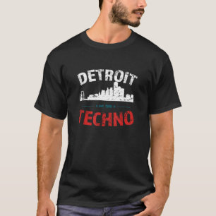 T-shirt Festival Techno Skyline Detroit underground Techno