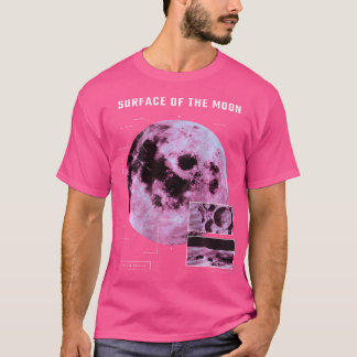 T-shirt Festival Univers Imprimé au Dos Sur Lune Vaporwave