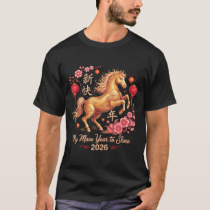 T-shirt Festive 2026 Crazy Horse Lady Ma crinière année po
