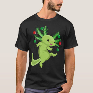 T-shirt Festive Axolotl Green