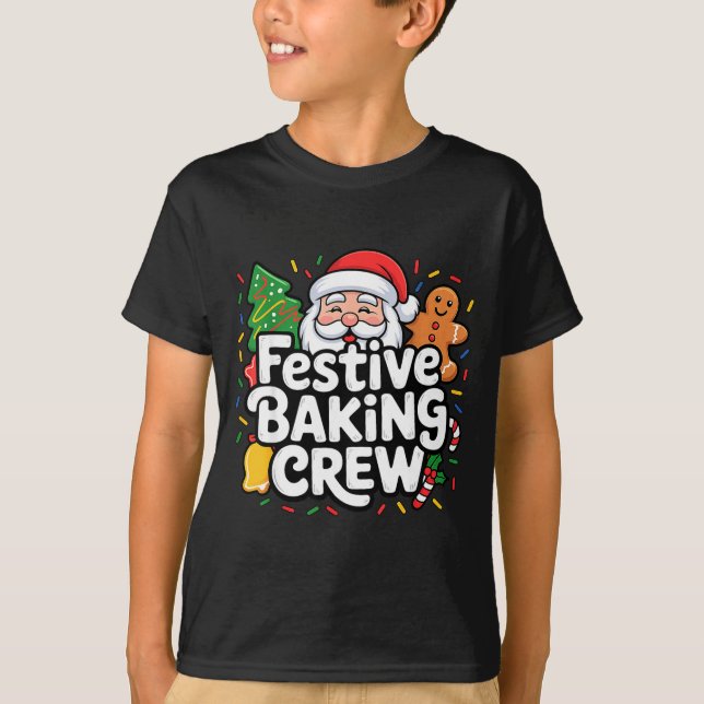 T-shirt Festive Baking Crew Soft Palette Holiday Family Ch (Devant)
