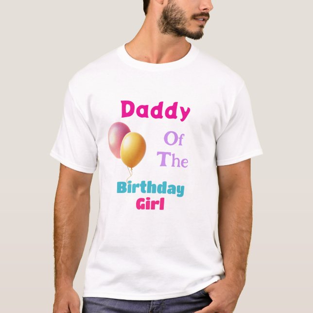 T-shirt Festive Birthday Dad T-Shirt, (Devant)