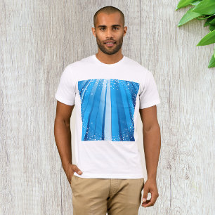 T-shirt Festive Blue Light Rays Mens