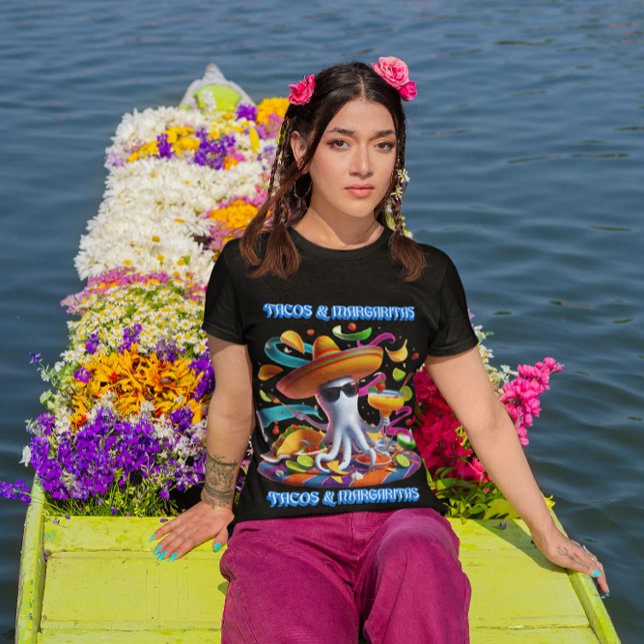 T-shirt Festive Fiesta Flavours tacos et margaritas (Créateur téléchargé)