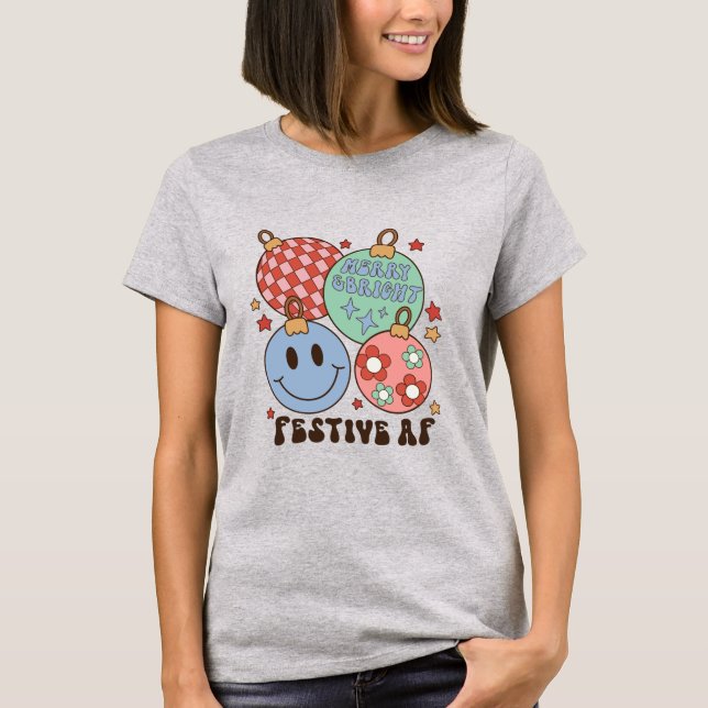 T-shirt Festive joyeuse et brillante AF (Devant)