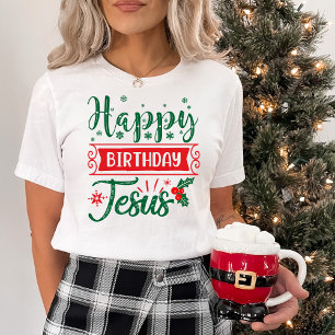 T-shirt Festive Joyeux Anniversaire Jésus Noël