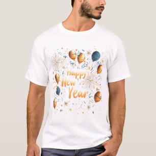 T-shirt Festive Joyeux Nouvel An Balloon Design de fête