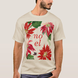 T-shirt Festive Noel Poinsettia Floral