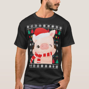 T-shirt Festive Santa Claus Pig Ugly Christmas