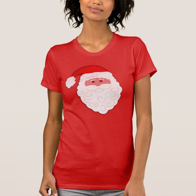 t-shirt festive visage de Santa Noël (Devant)