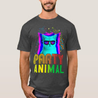 Fête Animal amusant Parti Chat coloré Graphisme De
