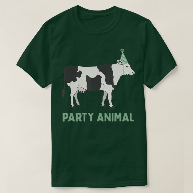 T-shirt Fête Animal Vache Anniversaire Vache Anniversaire (Design devant)