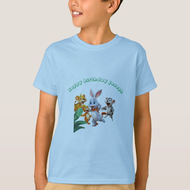 T-shirt fête animalière anniversaire Invitation (Devant)