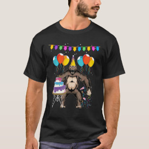 T-shirt Fête Anniversaire de enfant Zoo Animal Ape Singe G