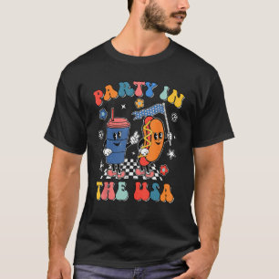 T-shirt Fête Aux Etats-Unis Hot Dog Love USA 4 juillet