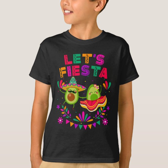 T-shirt Fête Avocado Danser Cinco De Mayo Mexicain (Devant)