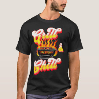T-shirt Fête Barbecue Chill And Grill