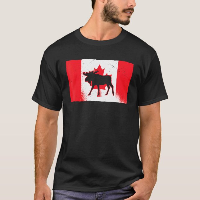 T-shirt Fête canadienne de l'orignal du Canada Fière de la (Devant)