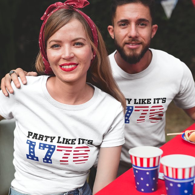 T-shirt Fête comme c'est 1776 American 4 juillet Unisex (Créateur téléchargé)