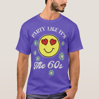 T-shirt Fête Comme Dans Les Années 60 Funky Retro Hippie