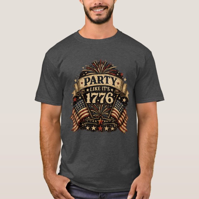 T-shirt Fête comme si c'était 1776 (Devant)