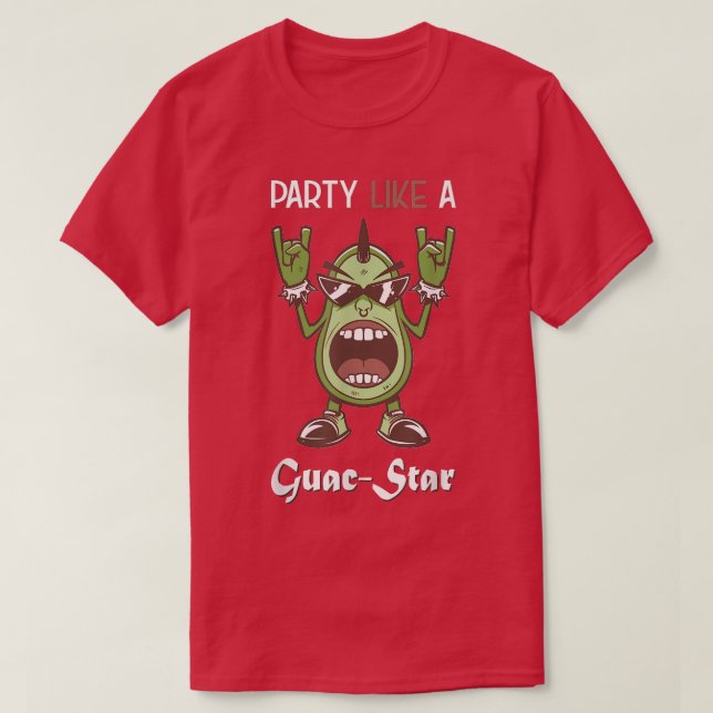 T-shirt Fête comme un Avocat étoilé Guac (Design devant)