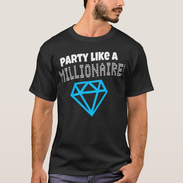 T-shirt Fête Comme Un Millionnaire Scène Enfant Emo Design (Devant)