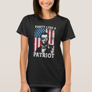 T-shirt Fête Comme Un Patriote 4 juillet Abraham Lincoln D