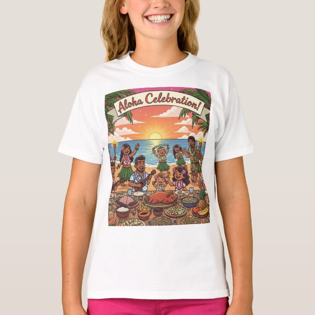 T-shirt Fête d'Aloha (Devant)