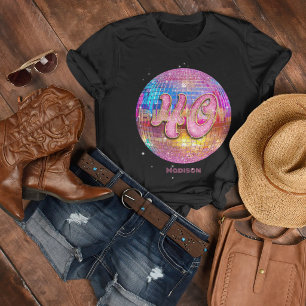 T-shirt Fête d'anniversaire 40 ans Boule disco Paillettes 