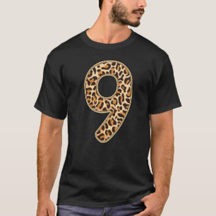 T-shirt Fête d'anniversaire 9 ans de Léopard Neuf 9 Ans Sa