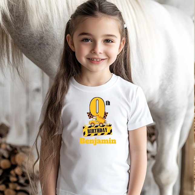 T-shirt Fête d'anniversaire 9 ans thème construction Dump  (Créateur téléchargé)