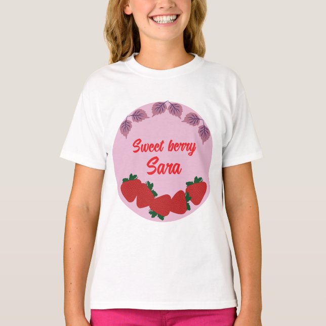 T-shirt Fête d'anniversaire aux fraises (Devant)