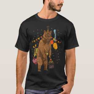 T-shirt Fête d'anniversaire Brown Ours forestier Amoureux