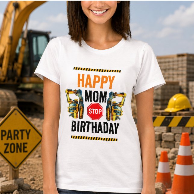 T-shirt Fête d'anniversaire Camion à benne 1 an (Construction Dump Truck 1st Birthday Party T-Shirt)