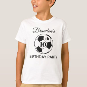 T-shirt Fête d'anniversaire de 10 ans Football Rouge Garço