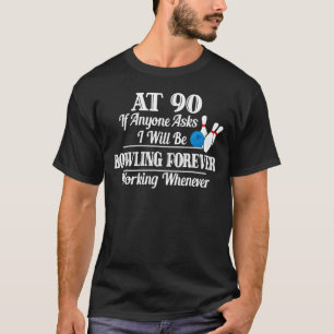 T-shirt Fête d'anniversaire de bowling 90 ans 90 ans