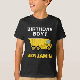 T-shirt Fête d'anniversaire de camion à benne construction