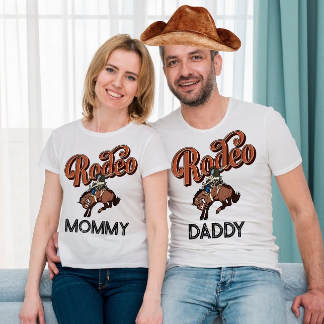 T-shirt Fête d'anniversaire de Cowboy Rodeo Parents corres (Créateur téléchargé)