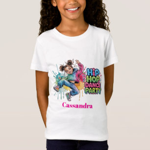 T-Shirt Fête d'anniversaire de danse hip hop pour filles