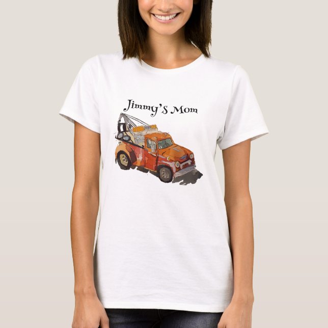 T-shirt Fête d'anniversaire de garçons avec dépanneuse (Devant)